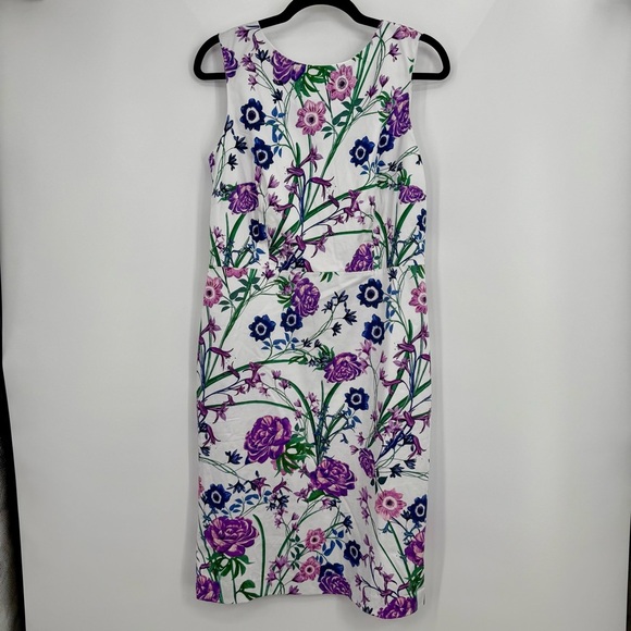 Talbots Dresses & Skirts - Talbots Sateen Botanical Gardens Sheath Mini Dress Cocktail Party Floral Size 8